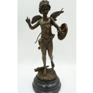 DUŻA FIGURA Z BRĄZU ANIOŁ ZWANY " ALERTE "