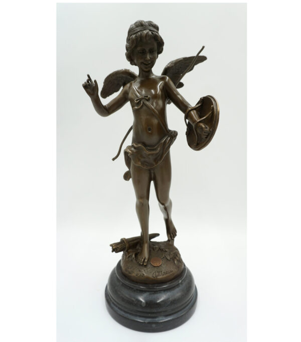 DUŻA FIGURA Z BRĄZU ANIOŁ ZWANY " ALERTE "