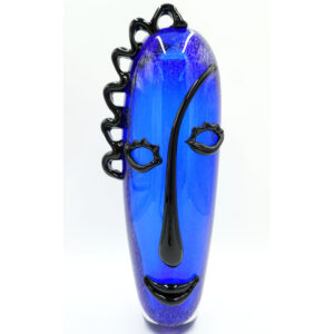 SZKŁO MURANO DUŻY PIĘKNY NIEBIESKI WAZON