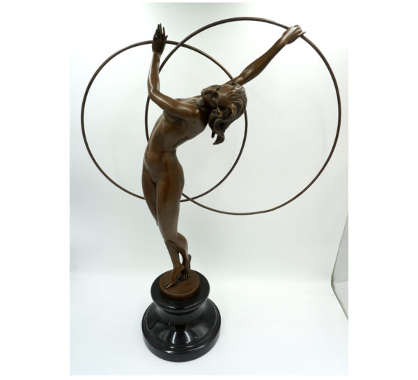 DUŻA FIGURA Z BRĄZU TANCERKA Z KOŁAMI 67cm!!