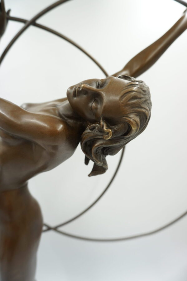 DUŻA FIGURA Z BRĄZU TANCERKA Z KOŁAMI 67cm!!