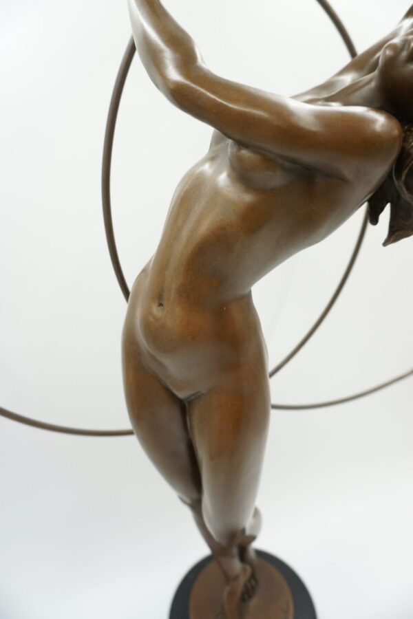 DUŻA FIGURA Z BRĄZU TANCERKA Z KOŁAMI 67cm!!