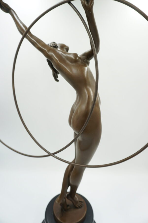 DUŻA FIGURA Z BRĄZU TANCERKA Z KOŁAMI 67cm!!