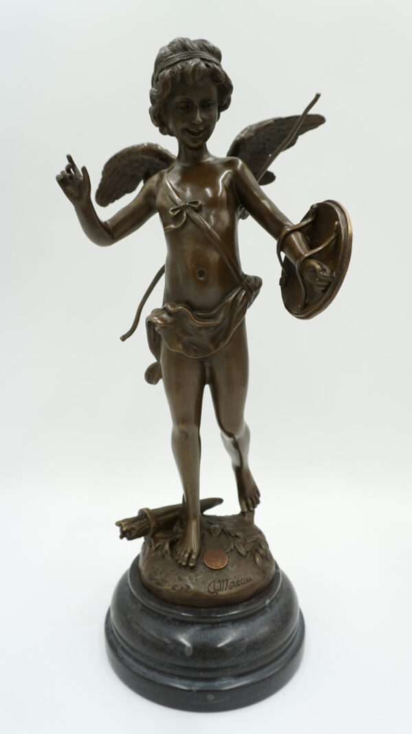 DUŻA FIGURA Z BRĄZU ANIOŁ ZWANY " ALERTE "