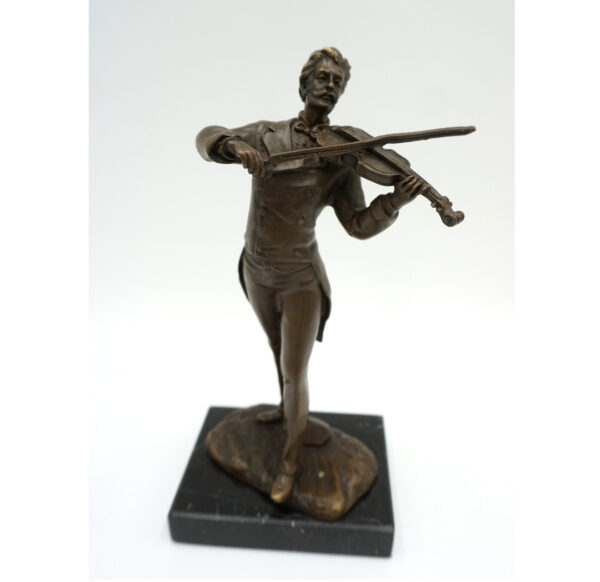 FIGURA Z BRĄZU SKRZYPEK