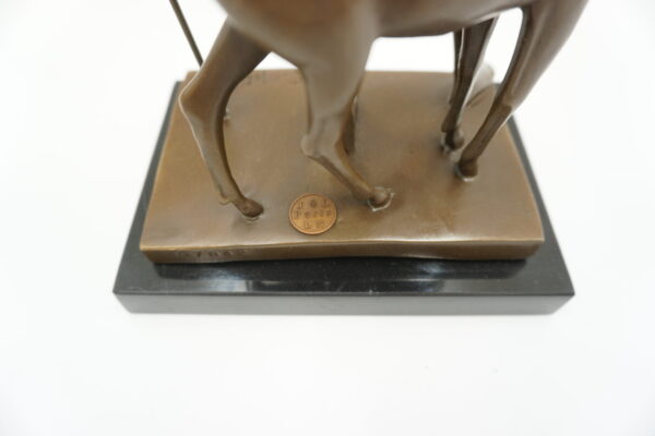 FIGURA Z BRĄZU DIANA Z ŁANIĄ - BOGINI MYŚLIWYCH