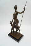 FIGURA Z BRĄZU DIANA Z ŁANIĄ - BOGINI MYŚLIWYCH
