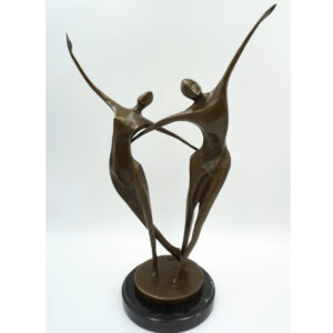DUŻA FIGURA Z BRĄZU PARA TANCERZY - MODERNIZM