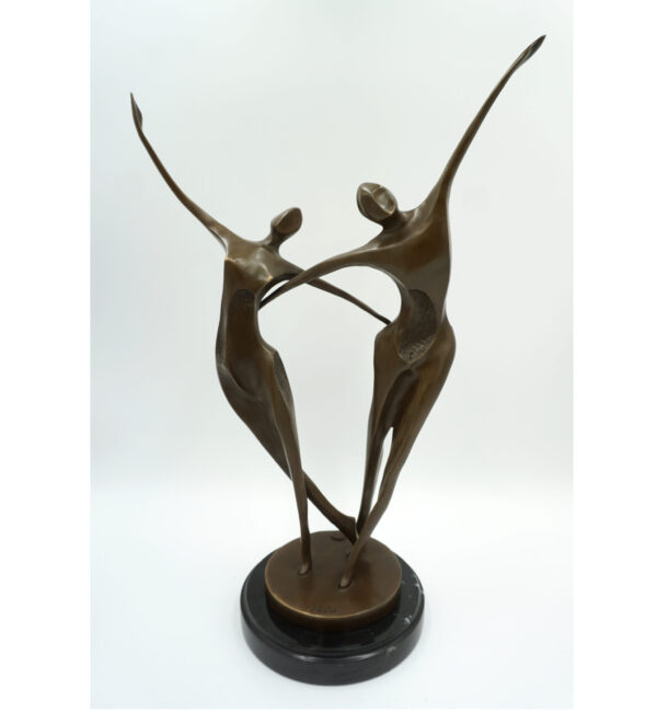 DUŻA FIGURA Z BRĄZU PARA TANCERZY - MODERNIZM