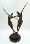 DUŻA FIGURA Z BRĄZU PARA TANCERZY - MODERNIZM