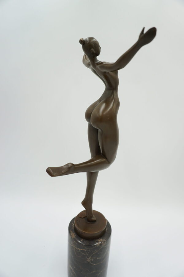 FIGURA Z BRĄZU AKT KOBIECY - MODERNIZM