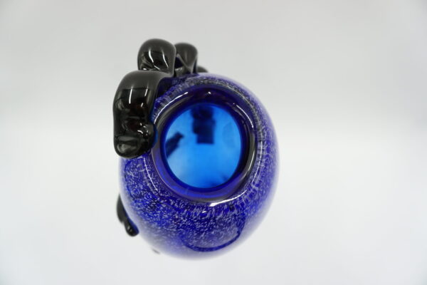 SZKŁO MURANO DUŻY PIĘKNY NIEBIESKI WAZON