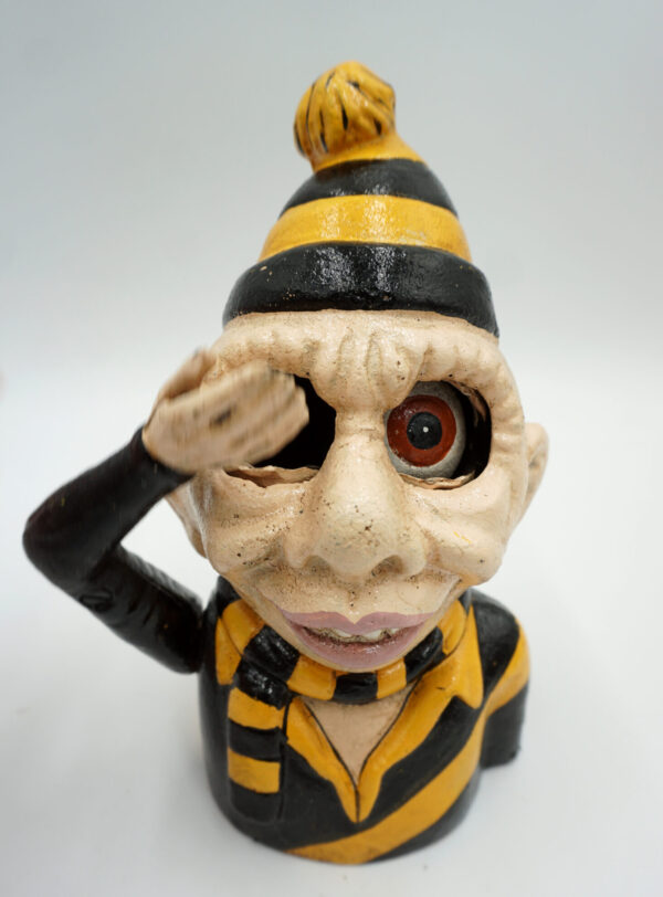 ŻELIWNA RUCHOMA SKARBONKA ZŁODZIEJ - ZABAWKA