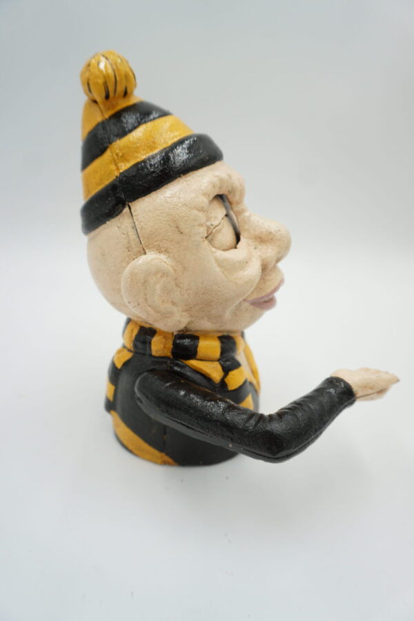 ŻELIWNA RUCHOMA SKARBONKA ZŁODZIEJ - ZABAWKA