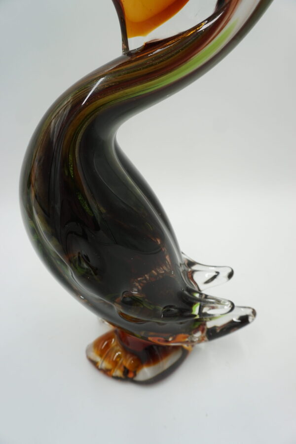 SZKŁO MURANO, FIGURA PTAK PELIKAN