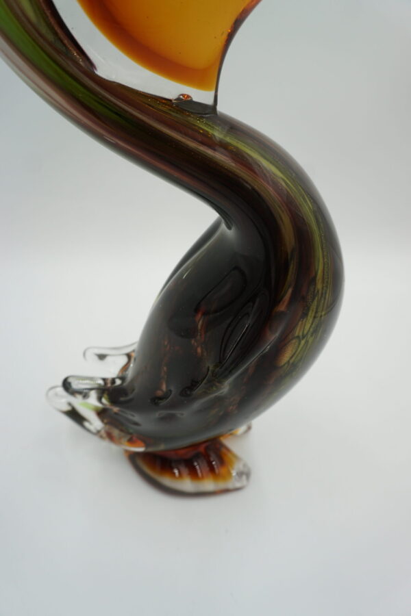 SZKŁO MURANO, FIGURA PTAK PELIKAN