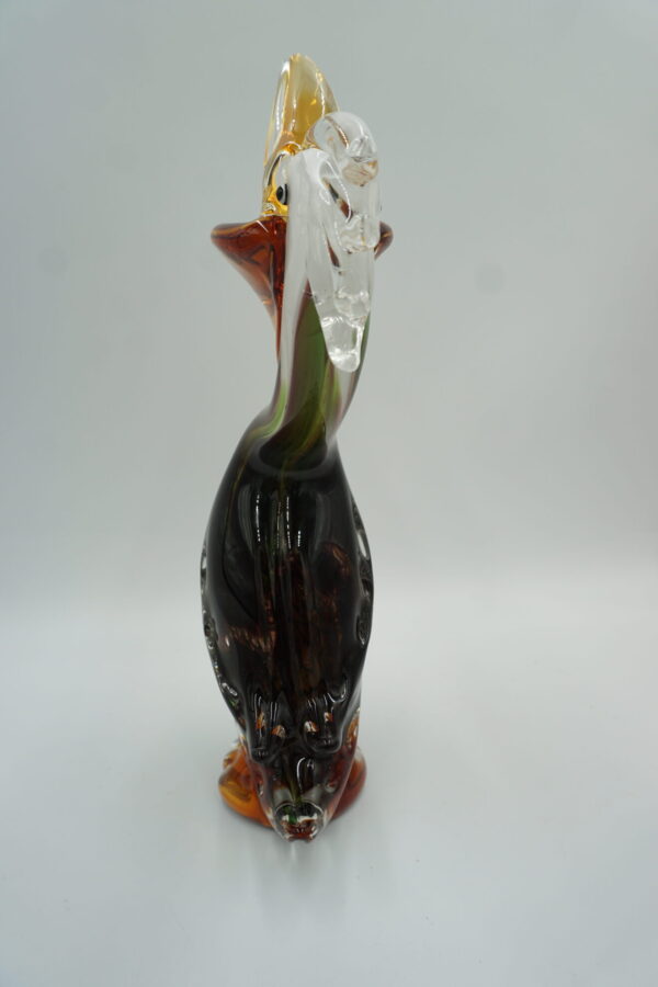 SZKŁO MURANO, FIGURA PTAK PELIKAN
