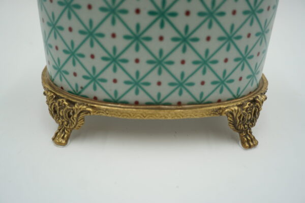 SZKATUŁKA PORCELANA Z BRĄZEM - PUZDERKO KOTEK