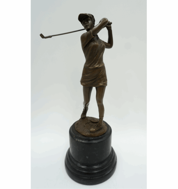 FIGURA Z BRĄZU GOLFISTKA