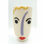 PORCELANOWY WAZON TWARZ KOBIETA