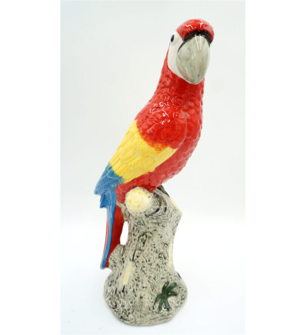 PIĘKNA PORCELANOWA PAPUGA CZERWONA