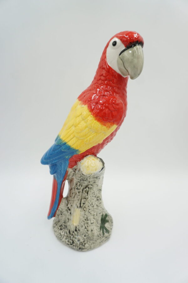 PIĘKNA PORCELANOWA PAPUGA CZERWONA