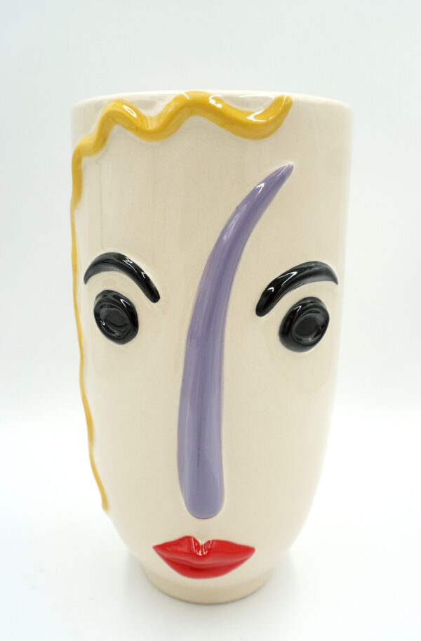 PORCELANOWY WAZON TWARZ KOBIETA