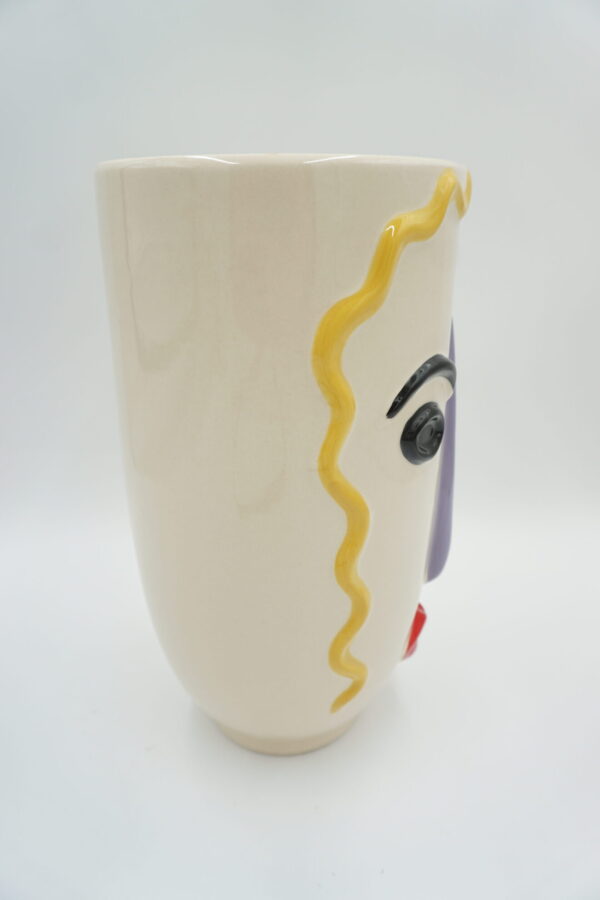 PORCELANOWY WAZON TWARZ KOBIETA