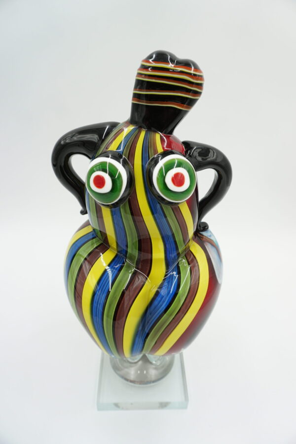 SZKŁO MURANO, DUŻA PIĘKNA PUSZYSTA KOBIETA KOLOROWA