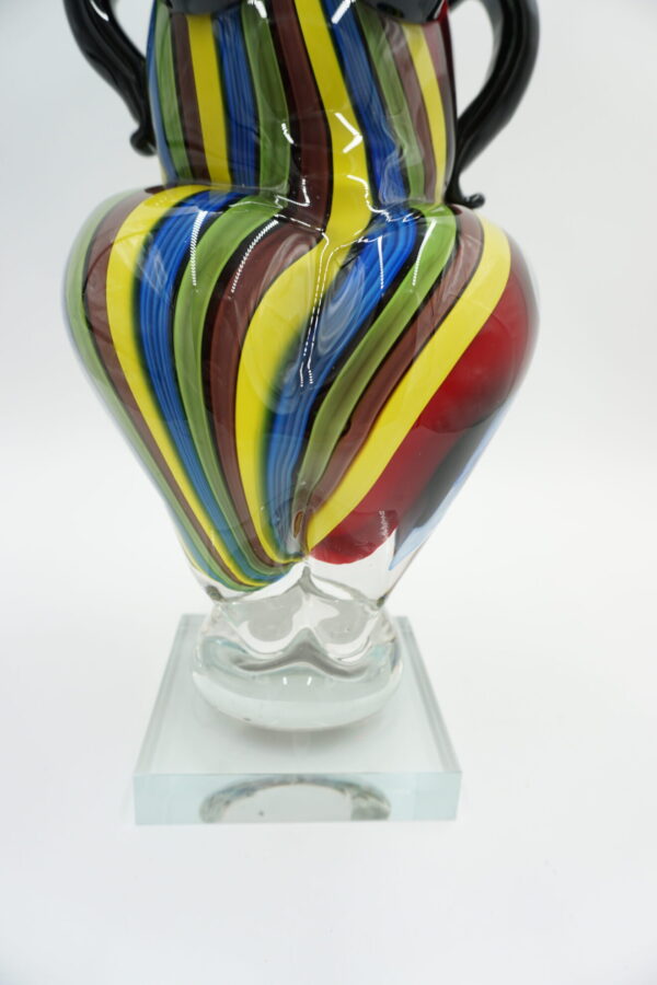 SZKŁO MURANO, DUŻA PIĘKNA PUSZYSTA KOBIETA KOLOROWA