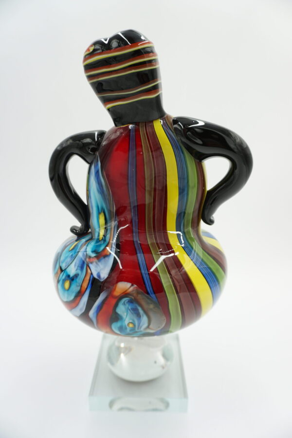 SZKŁO MURANO, DUŻA PIĘKNA PUSZYSTA KOBIETA KOLOROWA