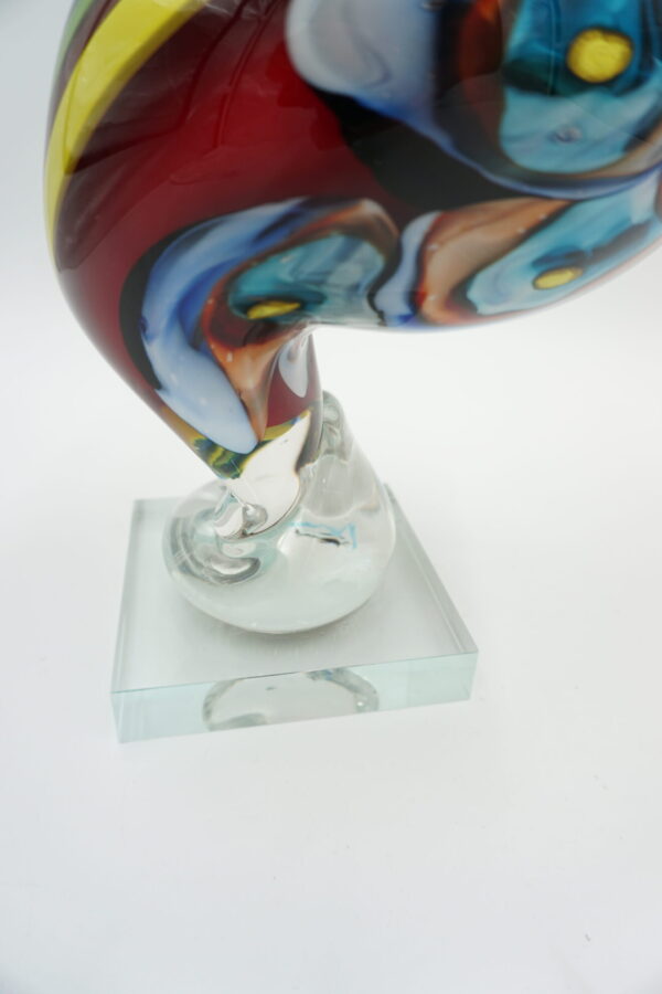 SZKŁO MURANO, DUŻA PIĘKNA PUSZYSTA KOBIETA KOLOROWA