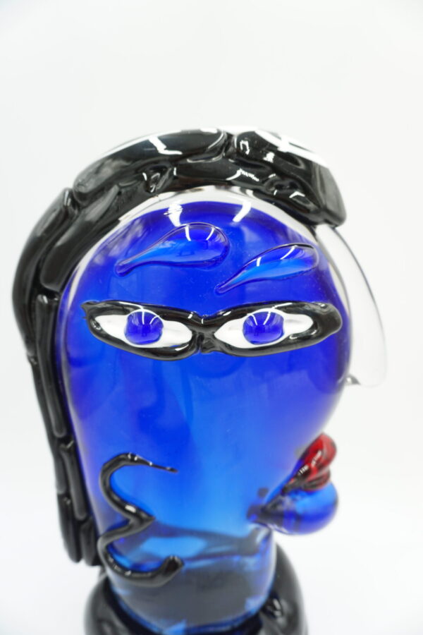 SZKŁO MURANO, DUŻA NIEBIESKA TWARZ