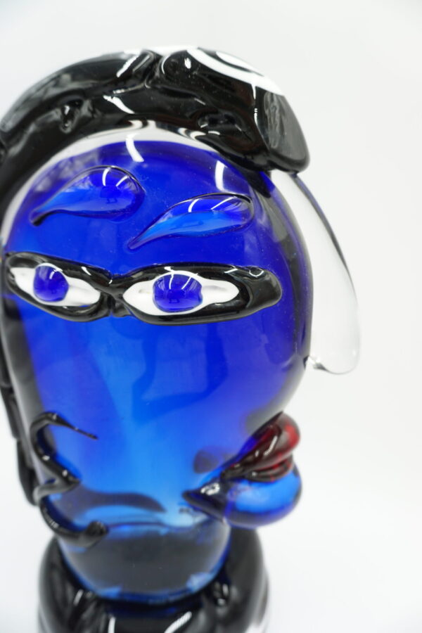 SZKŁO MURANO, DUŻA NIEBIESKA TWARZ