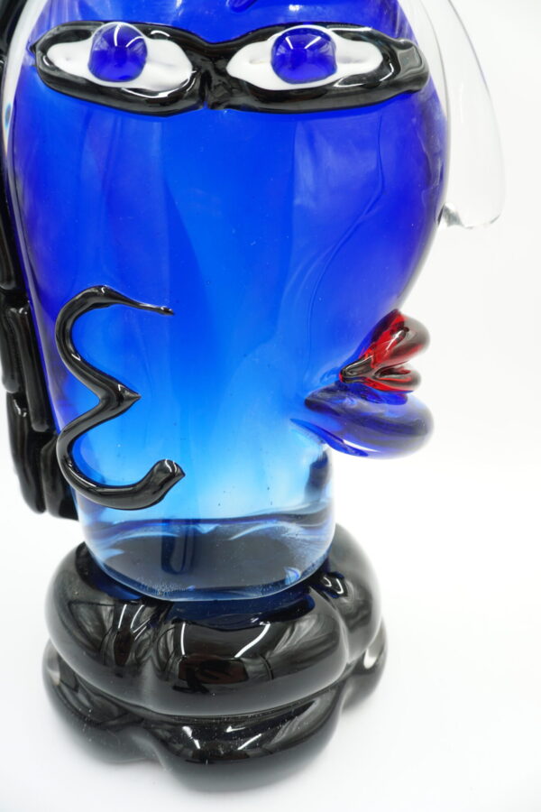 SZKŁO MURANO, DUŻA NIEBIESKA TWARZ