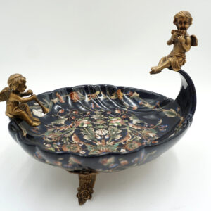 PATERKA PORCELANA Z BRĄZEM - ANIOŁKI