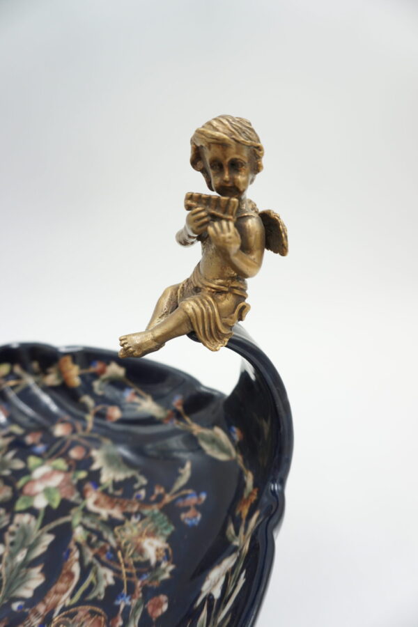 PATERKA PORCELANA Z BRĄZEM - ANIOŁKI