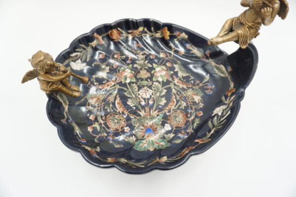 PATERKA PORCELANA Z BRĄZEM - ANIOŁKI