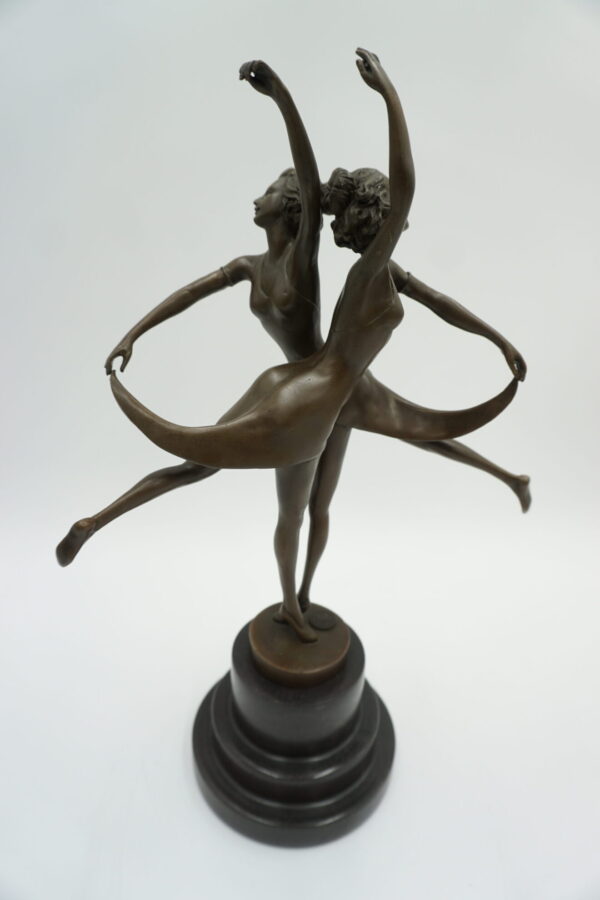FIGURA Z BRĄZU DWIE TANCERKI