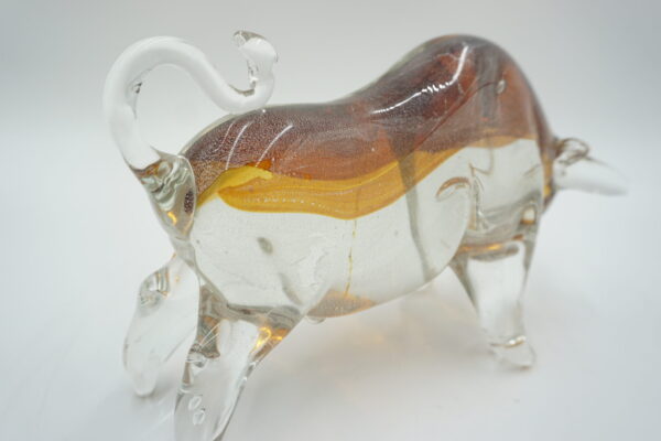 SZKŁO MURANO, FIGURA BYK