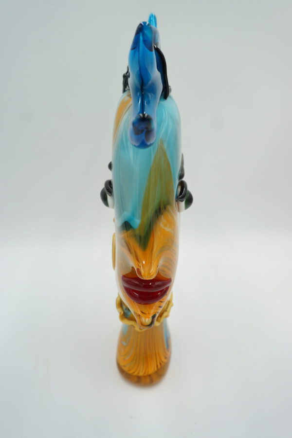 SZKŁO MURANO, DUŻA FIGURA TWARZ Z GRZYWĄ