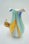 SZKŁO MURANO DUŻY PIĘKNY KOLOROWY WAZON ZE ŚLIMAKIEM