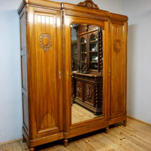 PAŁACOWA SZAFA 3 DRZWIOWA LITY ORZECH FRANCJA