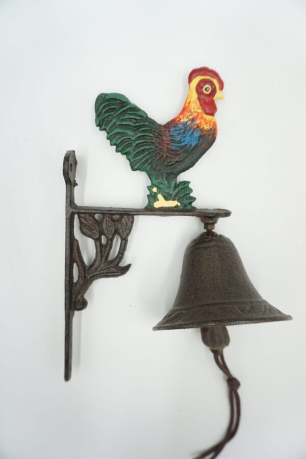 PIĘKNY ŻELIWNY DZWON DZWONECZEK KOGUT KOGUCIK