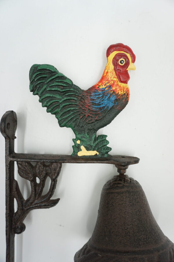 PIĘKNY ŻELIWNY DZWON DZWONECZEK KOGUT KOGUCIK