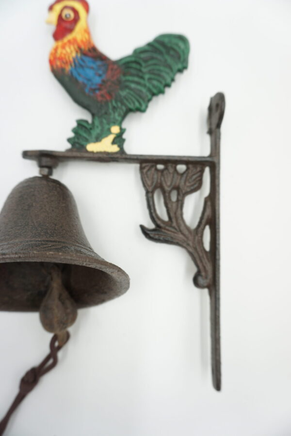 PIĘKNY ŻELIWNY DZWON DZWONECZEK KOGUT KOGUCIK