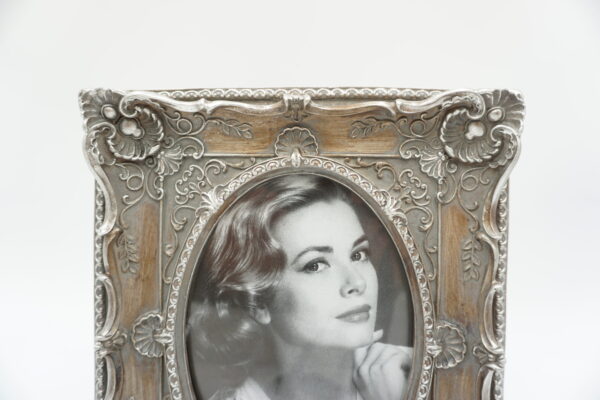 DEKORACYJNA SREBRNA RAMKA RAMA NA ZDJĘCIE