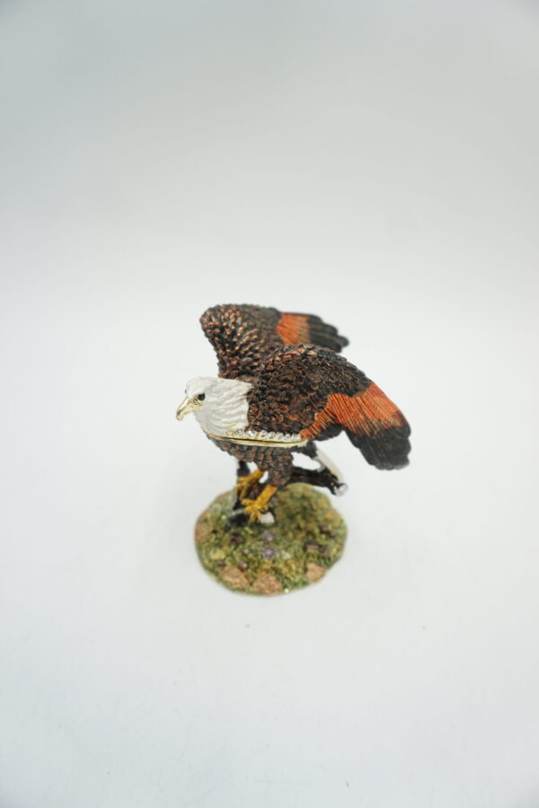 SZKATUŁKA PUZDERKO ORZEŁ Z CYRKONIAMI - MASA PERŁOWA