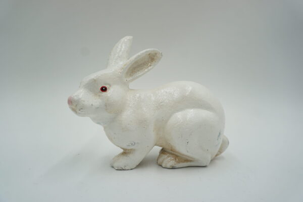 ŻELIWNA FIGURKA BIAŁY KRÓLIK