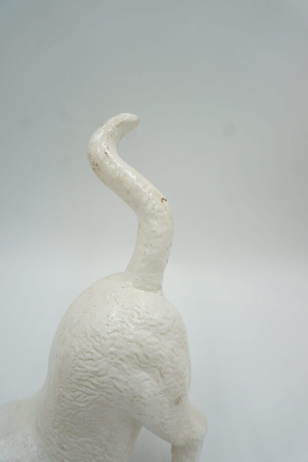 ŻELIWNY STOPER DO DRZWI KOT KOTEK BIAŁY